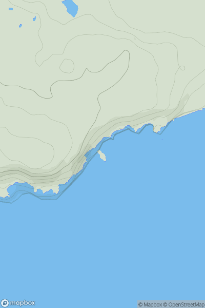Thumbnail image for Gull Island [South West England] showing contour plot for surrounding peak